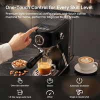HIBREW H10B Programmable Espresso Machine with LED Display & Pressure Gauge