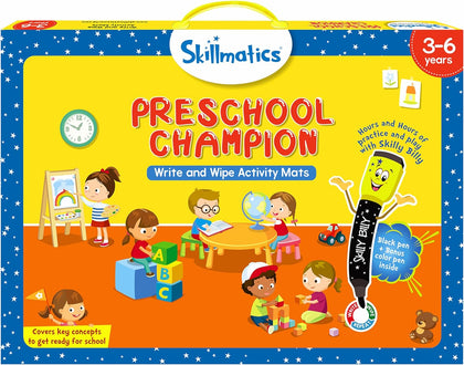 Skillmatics Educational Game – Preschool Champion, Reusable Activity Mats