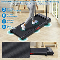 Ogpou Portable Walking Pad Treadmill with Handle Bar