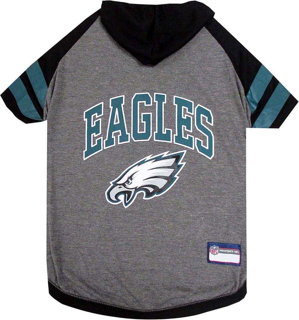 Pets First NFL Philadelphia Eagles Hoodie for Dogs & Cats. | NFL Football Licensed Dog Hoody Tee Shirt, Medium| Sports H