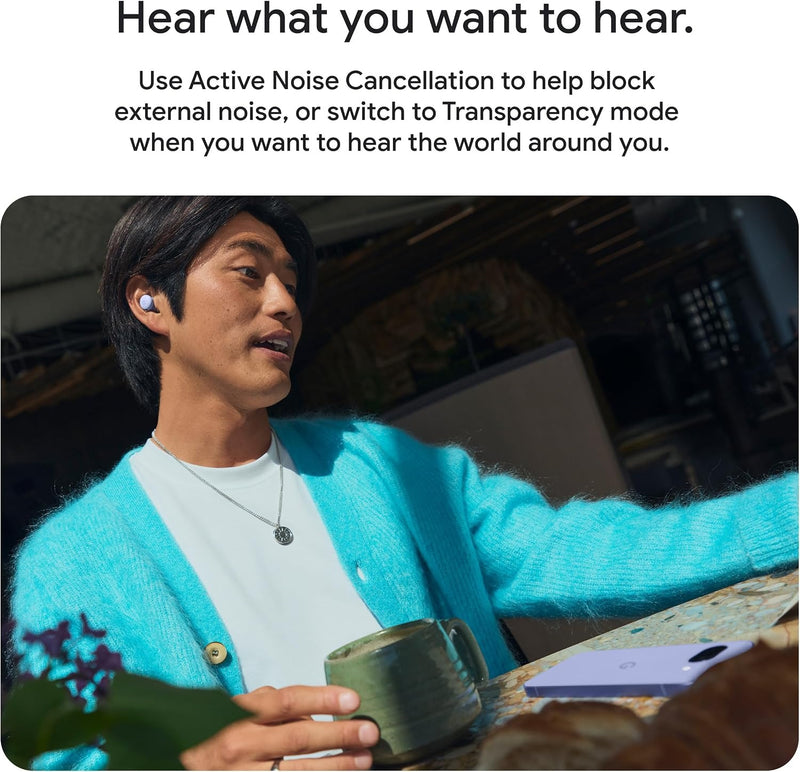 Google Pixel Buds 2a - Wireless Bluetooth Earbuds - Fog