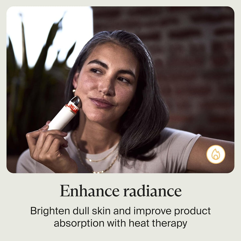 Therabody TheraFace - Varita desinfladora - Tratamiento para el cuidado del frío y el calor de la piel para deshinchar y brillar; varita de belleza, rodillo facial y masajeador de ojos para hinchazón