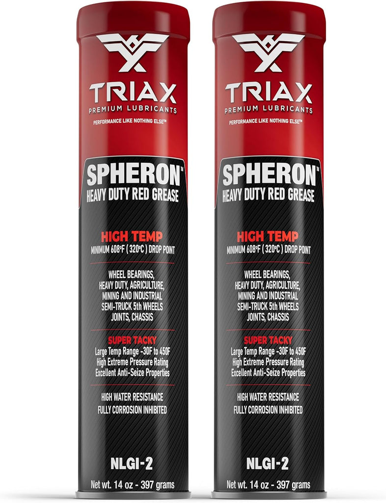 TRIAX Spheron Grease NLGI-2 Lithium Complex, High Temp, Super Heavy Duty | Ultra Tacky, EP, Waterproof | for 5th Wheel,