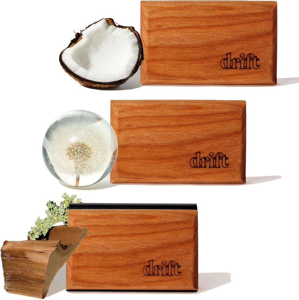 Drift Car Air Freshener - The Original Wood Air Freshener - Car Odor Eliminator - Long Lasting Scent - Metal Clip - Esse