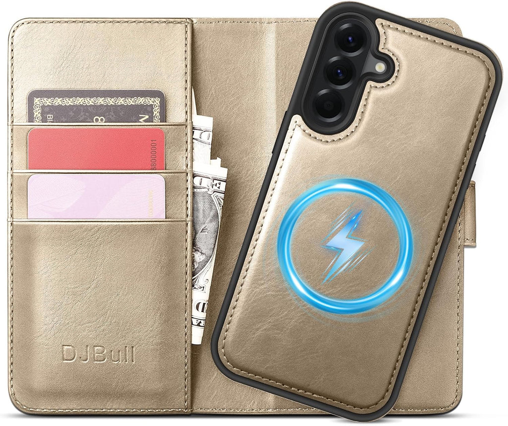 DJBull 2-in-1 Detachable Wallet Case for Samsung Galaxy A17 RFID Blocking Flip Folio with Card Holder | PU Leather Shock