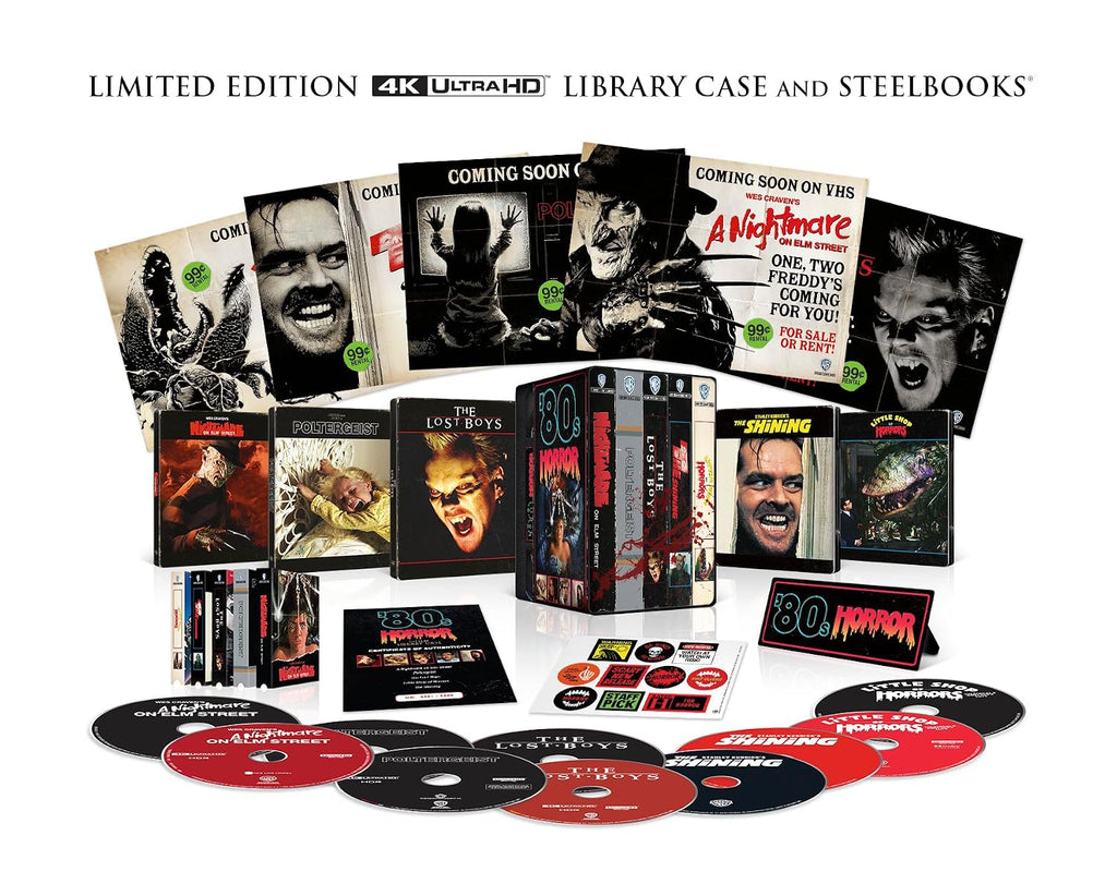 80's Horror 5-Film Steelbook Library Case (Amazon Exclusive) (4K Ultra HD +Blu-ray + Digital) (Nightmare on Elm Street/P