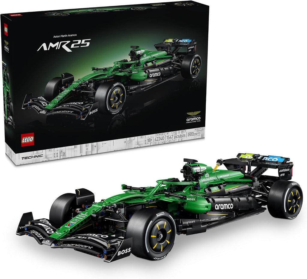 LEGO Technic Aston Martin Aramco AMR25 F1 Car - Building Set for Adults, Ages 18+ - Model Car Kit with Detailed Features - Bedroom or Desk Decor - Gift for Men & Women - 42240