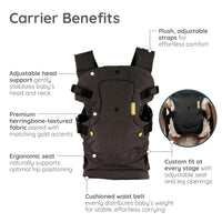 Infantino Flip Luxe 4 en 1 Portabebés Ergonómico Onyx