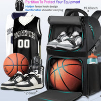 LOINTET Basketball Bag Backpack with Ball Holder Shoes Compartment