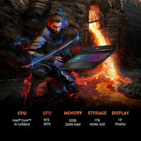 msi Katana 15 HX Gaming Laptop - 15.6" QHD 165Hz Display, Intel Core i7-14650HX, NVIDIA GeForce RTX 5060, 16GB DDR5, 1TB NVMe SSD, Wi-Fi 6E, RGB Keyboard, Windows 11 (B14WFK-810US)