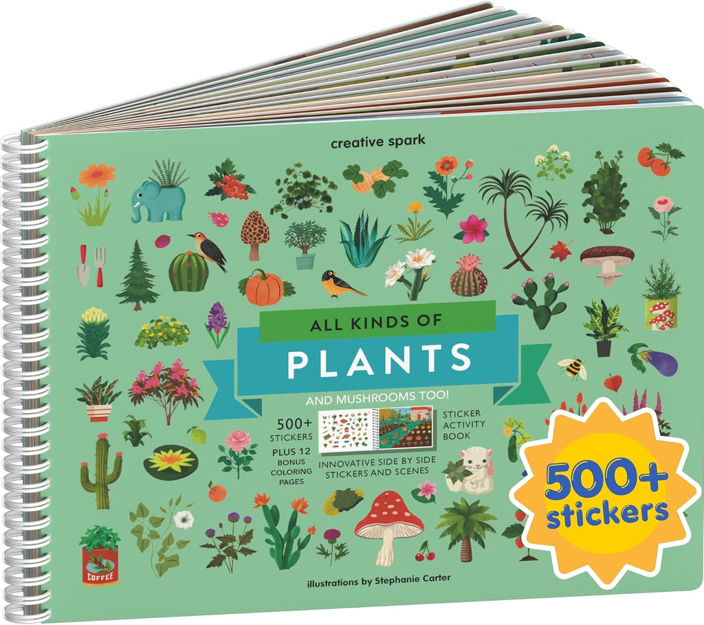 Cupkin Plants & Mushrooms Coloring & Sticker Activity Book | 500+ Stickers