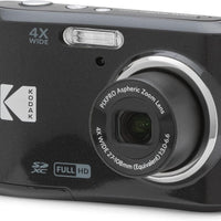 KODAK PIXPRO FZ45 16MP Compact Digital Camera, 4X Optical Zoom, AA, Black - white