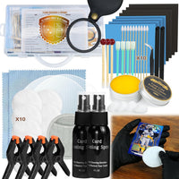17-in-1 Card Cleaning Kit, Card Care Polishing Restoration with Plastic Case, Trading Card Cleaning with Polishing Cream