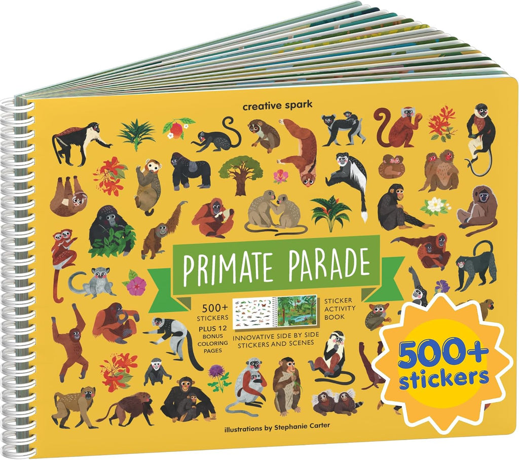 Cupkin Monkey Coloring & Sticker Activity Book | 500+ Stickers