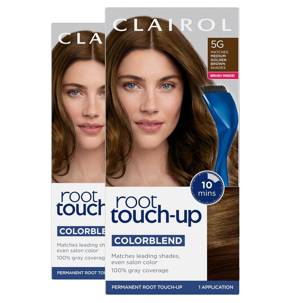 Clairol Root Touch Up Permanent Hair Dye, 5G Medium Golden Brown, 2 Pk