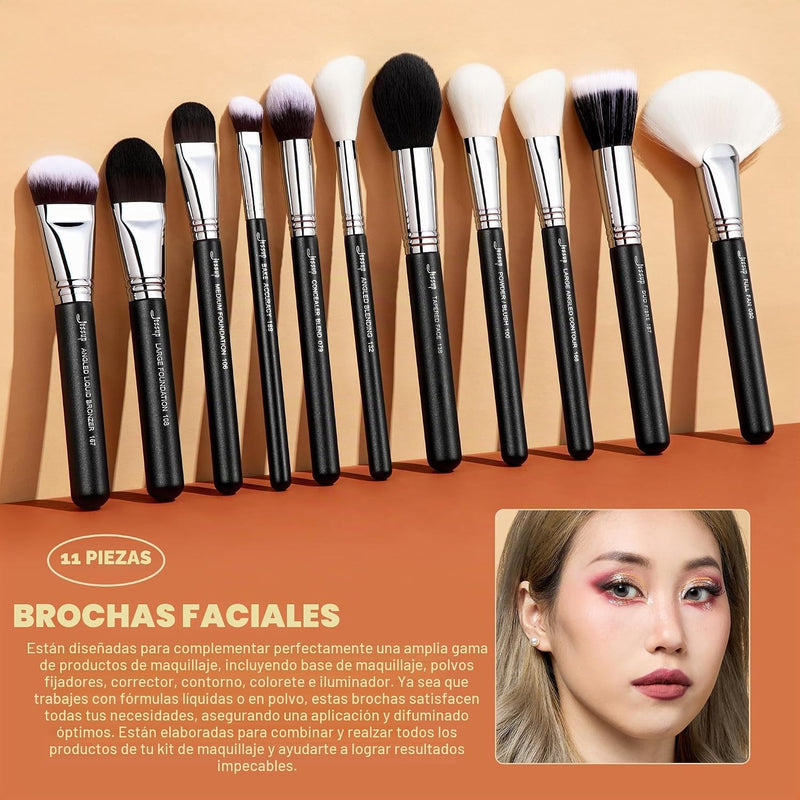 Jessup Makeup Brushes Set Professional, 35pcs Face & Eye Make up Brush T342