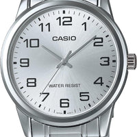 Casio #MTP-V001D-7B Men's Standard Stainless Steel Easy Reader Silver Dial Watch