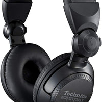 Technics Professional DJ Headphones with 40mm CCAW Voice Coil Drivers, 270° Swivel Housing and Locking Detachable Cord;