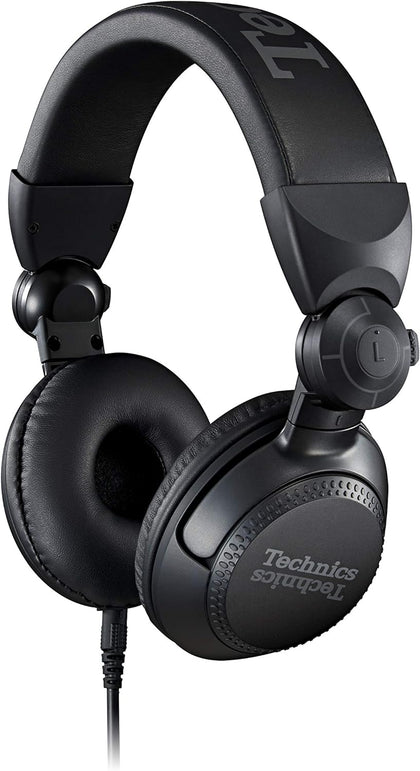Technics Professional DJ Headphones with 40mm CCAW Voice Coil Drivers, 270° Swivel Housing and Locking Detachable Cord;