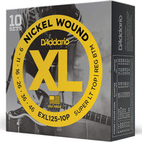 D'Addario XL Nickel EXL125-10P Electric Guitar Strings, 09-46, 10 Sets