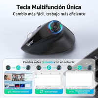 Acer Ergonomic Mouse Wireless with Side Scroll, Bluetooth Mouse for Laptop