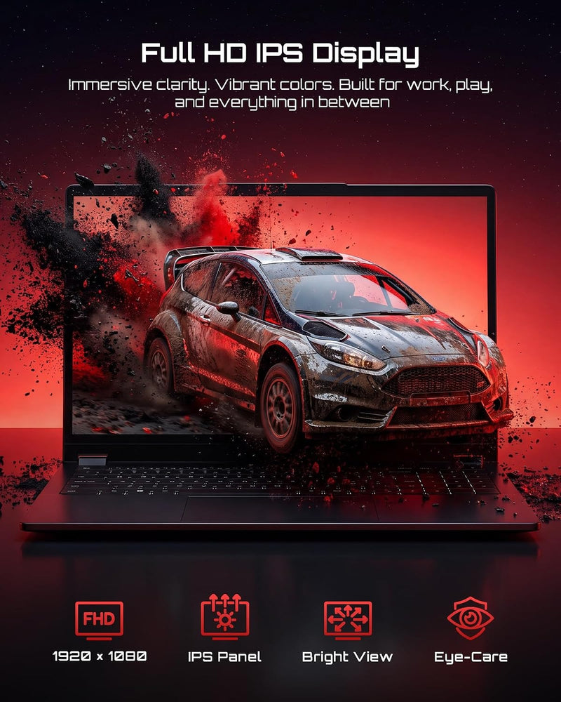 QikPulse 15.6" 2-in-1 Touchscreen Laptop with Windows 11, i3-10100Y, 16GB, 256GB SSD