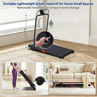 Ogpou Portable Walking Pad Treadmill with Handle Bar