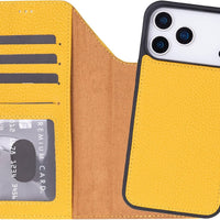 VENOULT Wallet Case for iPhone, Full Grain Genuine Turkish Leather, Magnetic Detachable, RFID 4 Card Slots, Business Sty