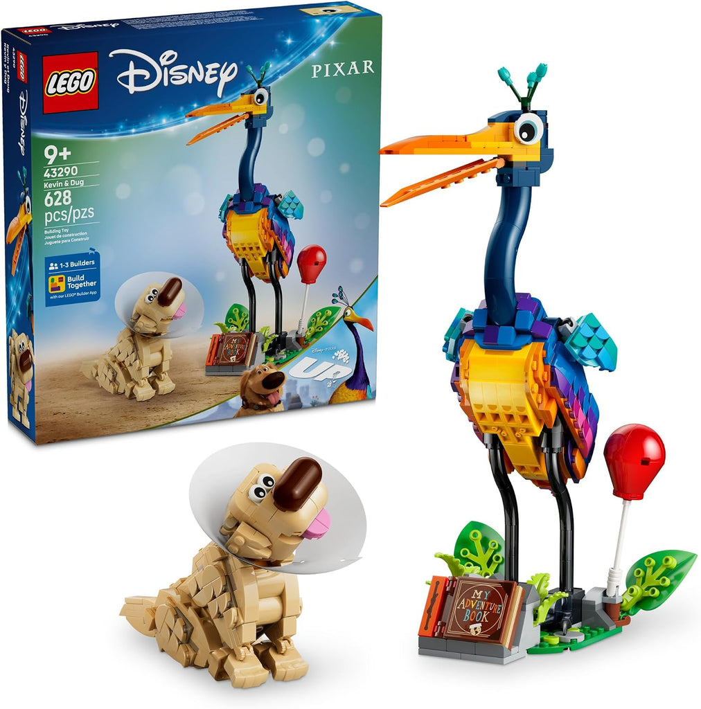 LEGO Disney and Pixar Kevin & Dug Building Toy - 'Up' Movie Set for Girls & Boys, Ages 9+ - Disney Gift for Kids & Fans - Kids Bedroom or Desk Decor - 43290