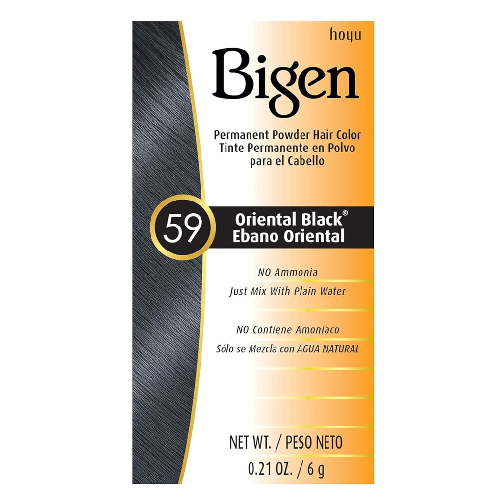 Bigen Permanent Powder Hair Color 59 Oriental Black 1 ea (Pack of 2)