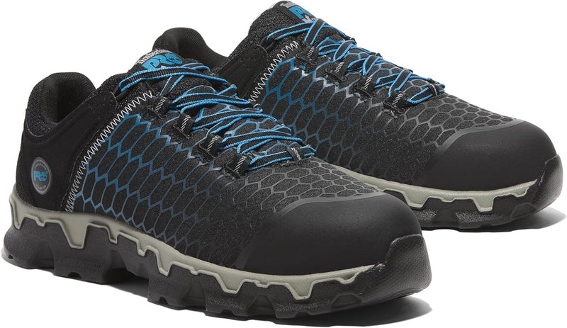 Timberland PRO Men's Powertrain Sport Alloy Safety Toe Industrial Athletic Work Shoe, Black/Grey-2024 New, 9