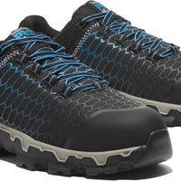 Timberland PRO Men's Powertrain Sport Alloy Safety Toe Industrial Athletic Work Shoe, Black/Grey-2024 New, 9