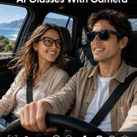Coucur AI Smart Glasses with Camera,Bluetooth Camera Glasses for Men Women
