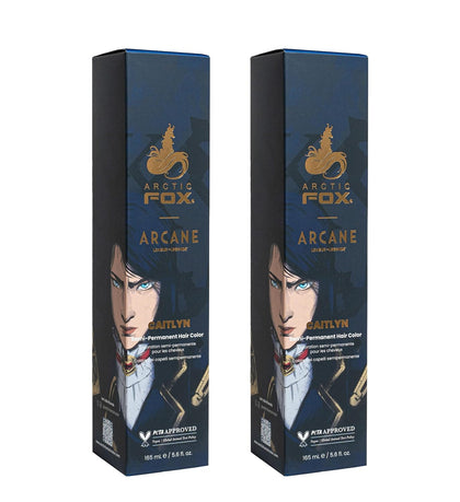 Arctic Fox Semi Permanent Hair Dye Caitlyn - Navy Blue, Vegan - 2 x 5.6 oz