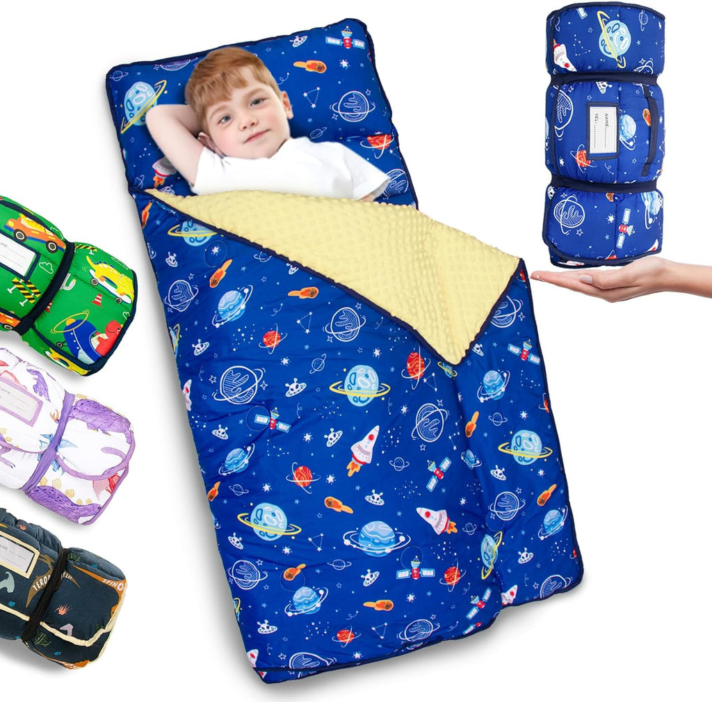 Primlect Toddler Nap Mat with Pillow, Thickened Extra Large Sleeping Bag