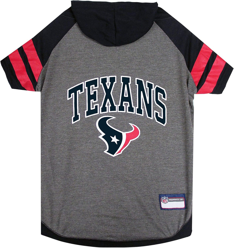 Pets First Houston Texans Hoodie T-Shirt, Large, Model:HOU-4044-LG