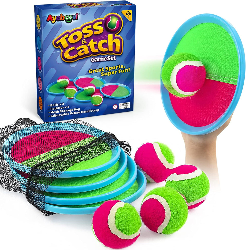 Ayeboovi Toss and Catch Ball Game Outdoor Toys for Kids Yard Games Beach Toys Outside Games for 3 4 5 6 7 8 9 10 Year Ol