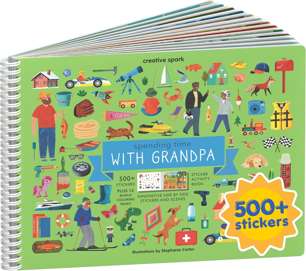 Cupkin Spending Time with Grandpa Coloring & Sticker Book | 500+ Stickers