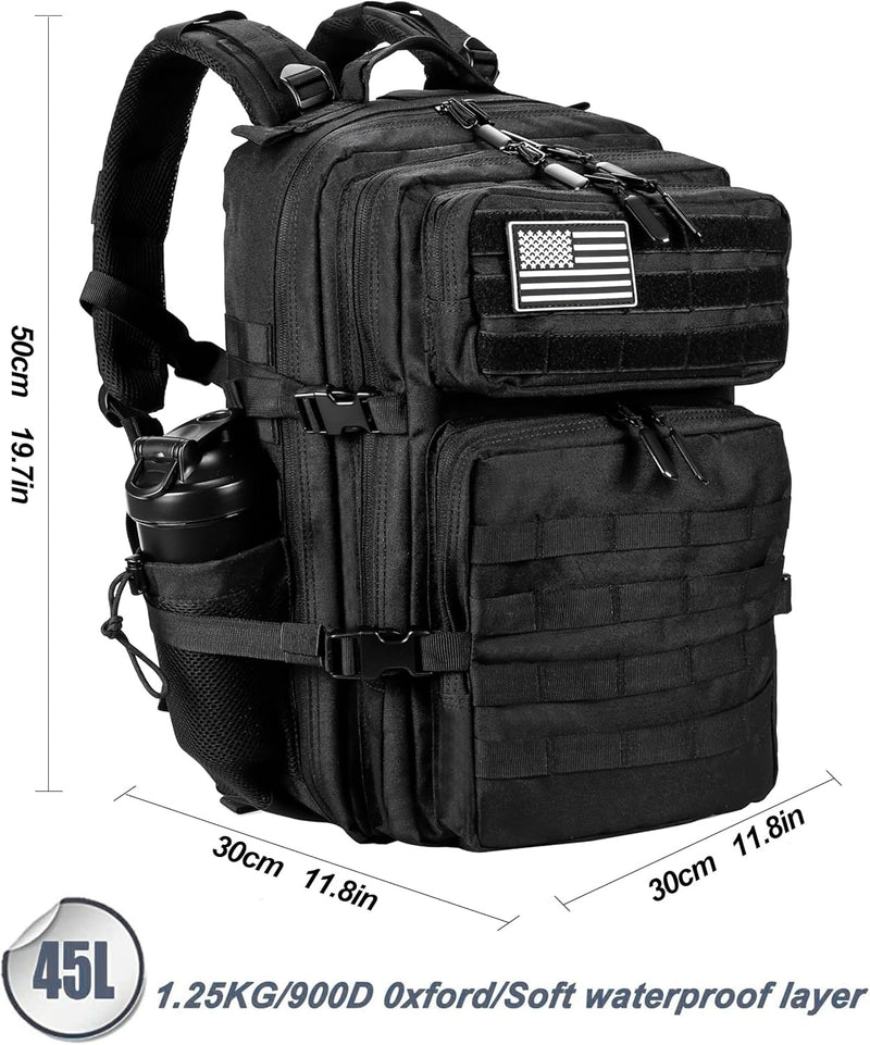 LHI Military Tactical Backpack for Men and Women 45L