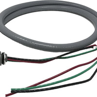 Sealproof Power Whip Assembly, 1/2-Inch x 6 Ft Nonmetallic Liquid Tight Flexible Electrical Conduit and 10 Gauge Wire Si