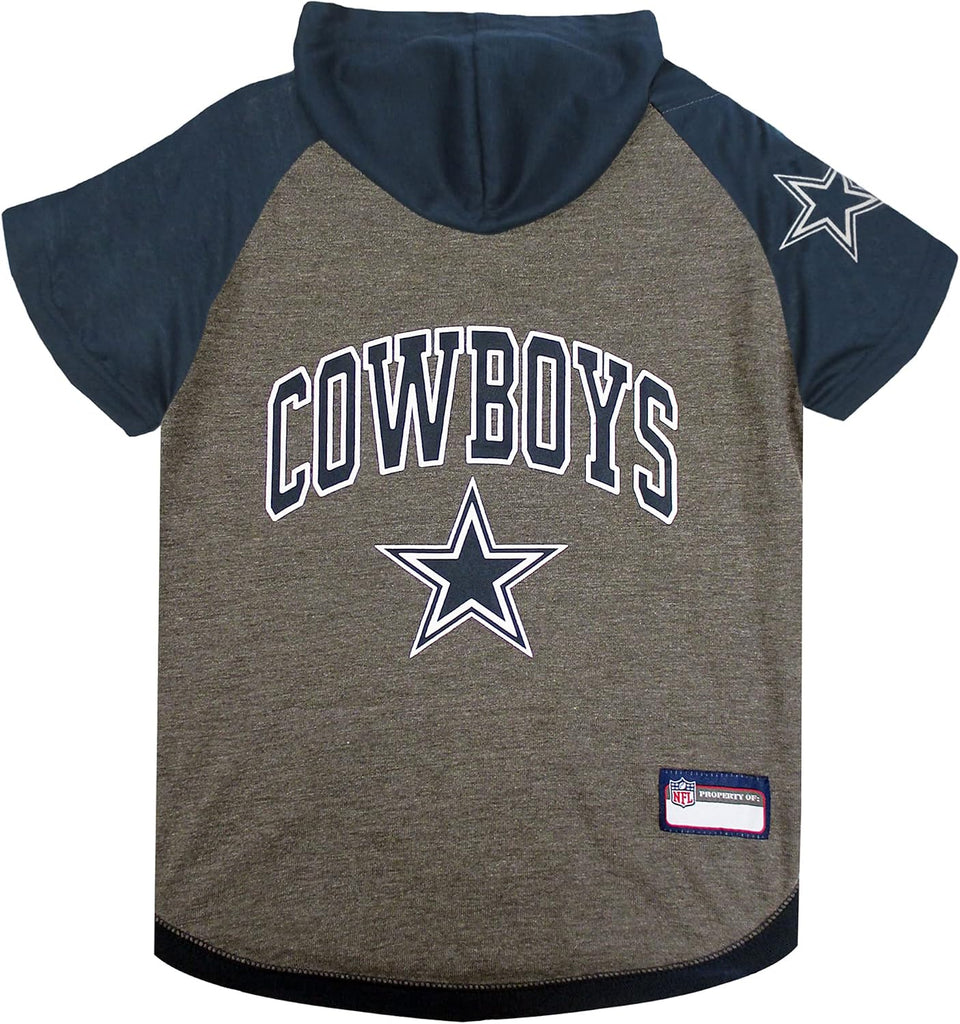 Pets First NFL Dallas Cowboys Hoodie for Dogs & Cats. NFL Football Licensed Dog Hoody Tee Shirt, Medium. Sports Hoody T-