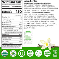 Orgain - Proteína orgánica a base de plantas vegetales, vegano, bajo en carbohidratos, sin lácteos, sin gluten, sin azúcares añadidos, sin soya, Kosher, sin OMG, 720 g