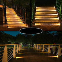 Paquete de 8 Luces Solares para Escalones Exteriores Impermeables