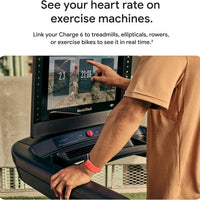 Fitbit Charge 6 Fitness Tracker with Google Apps - Heart Rate on Exercise Equipment - 3-Month Google Health Premium Membership Included - Health Tools - Obsidian/Black - Small&Large Bands Included
