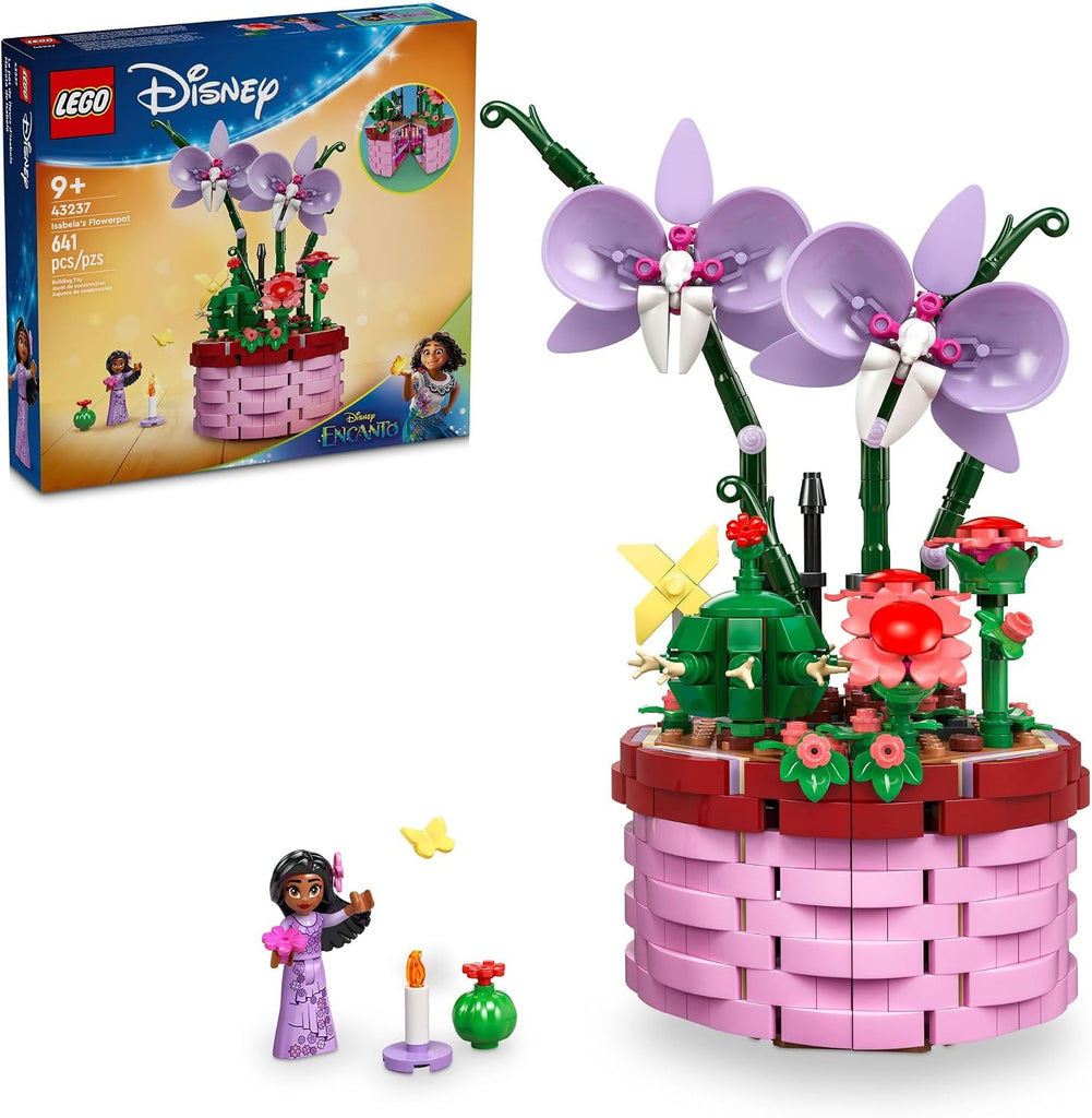 LEGO Disney Encanto Isabela’s Flowerpot, Buildable Orchid Flower Toy for Kids with Disney Encanto Mini-Doll, Toy for Play and Display, Fun Gift for 9 Year Old Girls and Boys, 43237