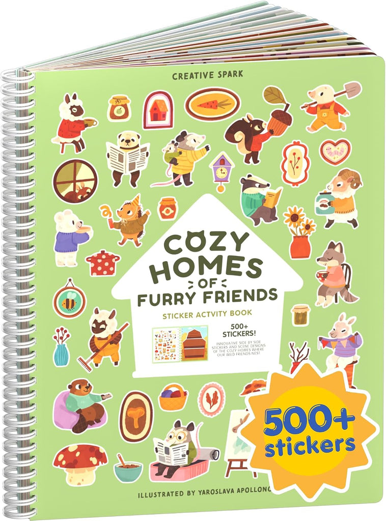 Cupkin Cozy Furry Animal Friends Coloring & Sticker Book | 500+ Stickers