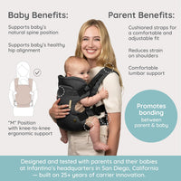 Infantino Flip Luxe 4 en 1 Portabebés Ergonómico Onyx