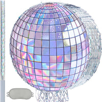 WERNNSAI 16.5” Large Disco Piñata with Stick Blindfold Disco Party Decor