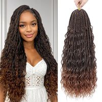 Goddess Box Braids Crochet Hair for Black Women 18 Inch Boho Crochet Braids