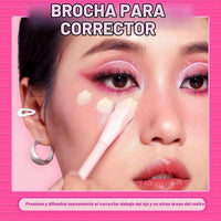 Jessup Foundation Brush and Concealer Brush, Pink Makeup Brushes Set 2Pcs Premium Synthetic Face Make up Brushes for Liquid Cream, T497
